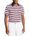 IZOD Men's Short Sleeve Feeder Multi Stripe Golf Polo