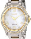 Citizen Women's EM0234-59D Eco-Drive Two-Tone Watch with Crystal-Accented Bezel