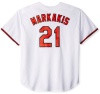 MLB Baltimore Orioles Nick Markakis White Home Short Sleeve 6 Button Synthetic Replica Baseball Jersey Big & Tall Spring 2012 Men's