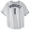 MLB Tampa Bay Rays Sean Rodriguez White Home Short Sleeve 6 Button Synthetic Replica Baseball Jersey Big & Tall Spring 2012 Men's