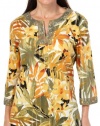 Alfred Dunner Petite Call Of The Wild Tunic Top