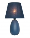 Simple Designs LT2009-BLU Oval Ceramic Table Lamp, Small, Blue