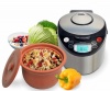 VitaClay VM7900-8 Smart Organic Multi-Cooker/Rice Cooker, Brushed Stainless Steel and Black