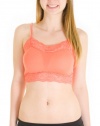 Z By Cotton Cantina Women's Bralette with Lace Trim & Spaghetti Straps