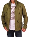 Michael Kors Men`s Jacket Olive Green Zip Front Double Layer Jacket (L)