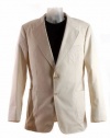 Gucci Mens Button Front Textured Cotton Sports Blazer Jacket, Tan