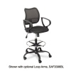 Safco 3395BL Extended Height Chair, Mesh Back, 25 in.x25 in.x49-1/2 in., Black