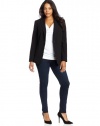 Calvin Klein Women's Plus-Size 1 Button Jacket, Black, 22W