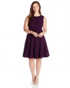 Calvin Klein Women's Plus-Size Sleeveless Solid Flare Dress