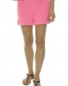 HUE Women's Chinos Shorts Stretch (Medium (8/10), Neon Pink)