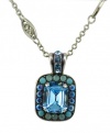 Mariana Silver Plated Cindy Collection Rectangle Swarovski Crystal Pendant Necklace