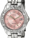 GUESS Women's G75791M Dazzling Sporty Mid-Size Silver-Tone Watch