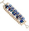 Kenneth Cole New York City Surf Blue Mixed Bead Multi Row Toggle Bracelet
