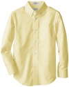 IZOD Big Boys' Long Sleeve Oxford Shirt, Ox Yellow, Small
