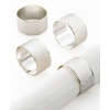 Excell Napkin Rings, Set of 4 Florentine, Silver