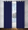 Karma Faux Cotton Grommet Window Curtain Set (2 pieces) in  Starry-night blues