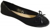 Shoes 18 Womens Canvas Ballerina Ballet Flats Shoes W/Bow & Patent Trim 5 Colors
