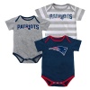 NFL Infant Premium Field Goal 3Pc Bodysuit Set - New England Patriots - 12M