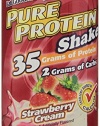 Worldwide Nutrition - Pure Protein Shake 35 Grams Protein, Strawberry Cream 11oz (Pack of 12)