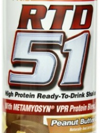 MET-Rx Protein Plus RTD 51 - Peanut Butter Cup 51gr protein RTD, 15-Ounce (Pack of 12)