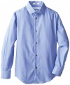 Calvin Klein Big Boys' Long-Sleeve Button-Up Shirt