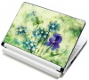 Meffort Inc® 15 15.6 Inch Laptop Notebook Skin Sticker Cover Art Decal - Fits Laptop Size of 13 to 16 (Included 2 Wrist Pad) (Dragonfly Flowers)