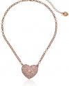Betsey Johnson Pinktina Patina Heart Pendant Necklace