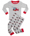 Leveret Little Boy Helicopter 2 Piece Pajama 100% Cotton (Size 6M-7-8 Years)