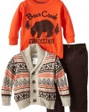 Little Rebels Baby-Boys Infant Three-Piece Bear Sweater and Pant Set