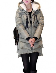 BeautyAdele Women's Casual Personalized Uniforms Style Warm Down Coat With Cap