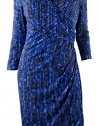 Lauren By Ralph Lauren Print Jersey Faux Wrap Dress (Plus Size)