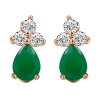 Romantic time Womens Fashion Cute Simple Elegant Green Clip-On-Earrings Jewelry