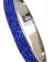 Hinged Bangle: with 4 Rows of Beautiful Sparkly Crystals - 10mm in width