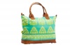 Amy Butler for Kalencom Marni Duffle Bag with Ribbon - Henna Tree Bay Leaf