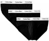 Calvin Klein Men's 3-Pack Cotton Stretch Hip Brief, Black, Medium