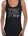 Photographer Gift Know When to F'ing F-Stop Funny Juniors Tank Top