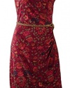 Ralph Lauren Women's Plus Size Cap-Sleeve Belted Floral-Print Dress