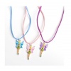 12 Girls Necklaces with Fairy Pink Purple and Blue Tinkerbell Wholesale Party Favor Costume Jewelry