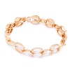 Romantic Time Vine Crown French Holly Leaves Diamonds Decorated 18k Rose Gold Plated Link Bracelet
