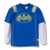 Batman Boys Long Sleeve 2-Fer Logo Jersey