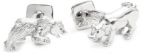 ROTENIER Novelty Sterling Silver Full Body Bull and Bear and Stock Board Cufflinks