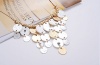 Romantic Time Cluster Lucky Coin Style Bling Vintage Beaded Costume Statement Necklace