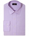 Club Room Estate Big and Tall Lavender Solid Dress Shirt Men's Size 17, 37/38