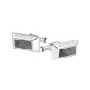 MONTBLANC STERLING SILVER CUFFLINKS GRAY OBSIDIAN NEW BOX GERMANY 107895 # 20