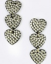 Trendy Fashion Jewelry Metal&Fabric; Hearts Earrings By Fashion Destination