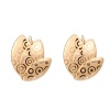 Romantic Time Angel Wings 18k Rose Gold Plated Solid Screw Hoop Earrings