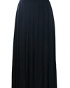 Eileen Fisher Womens Black Sheer Silk Jersey Pleated Skirt