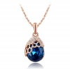 Fashion Gold Plated Austrian Crystal Water Drop Pendant Necklace fashion jewelry