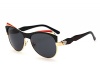 Heartisan Personalized Half Frame Horn Cat Eye UV400 Sunglasses