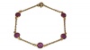 $100 Giani Bernini 24k Gold Over Sterling Silver Purple Swarovski Crystal Station Bracelet